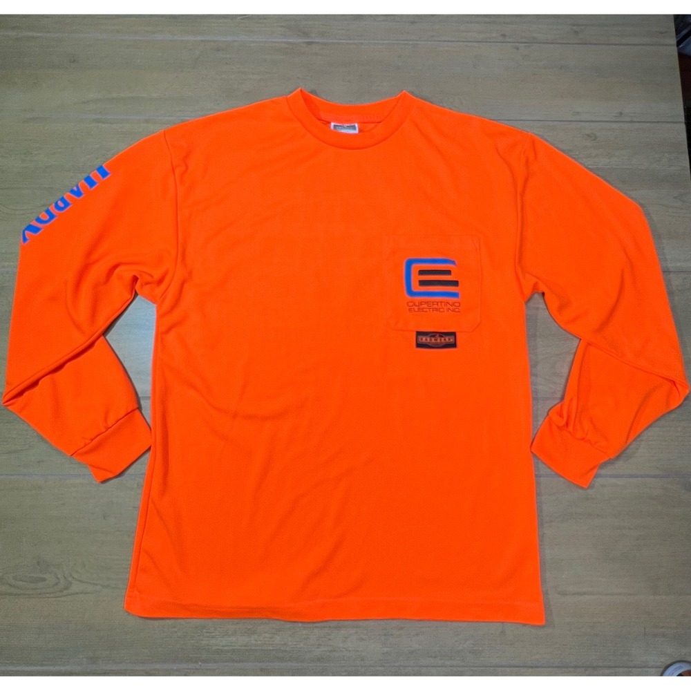 Radians‎ Orange Long Sleeve Electric Crew Work Shirt Cupertino Electric Sz  Lg